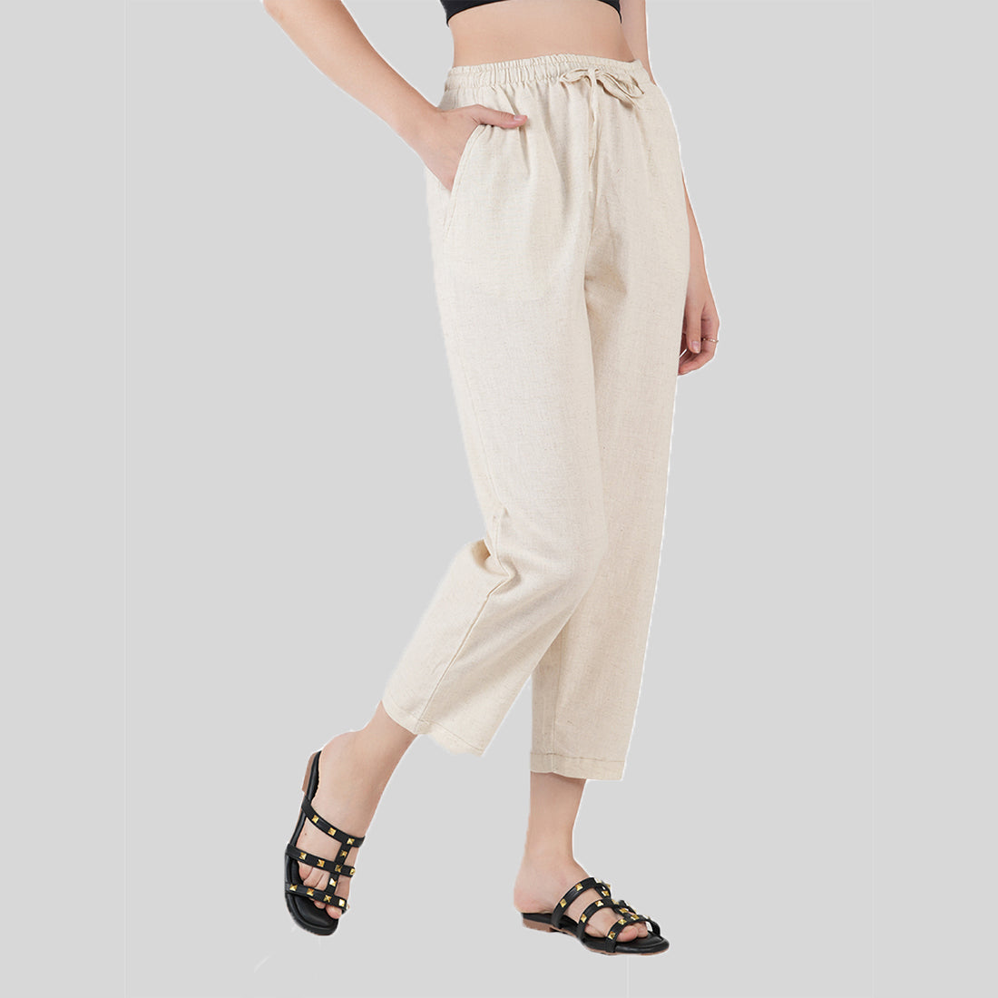 STYLE SHOES Regular Fit Linen Pyjama/Lounge Pant for Women & Girls