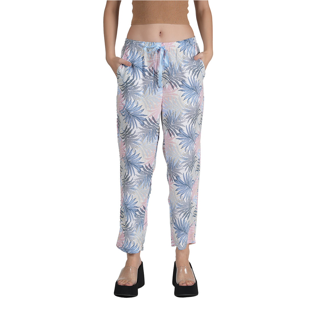 STYLE SHOES Multi Color Floral Printed Rayon Pyjama/Lounge Pant for Women and Girls