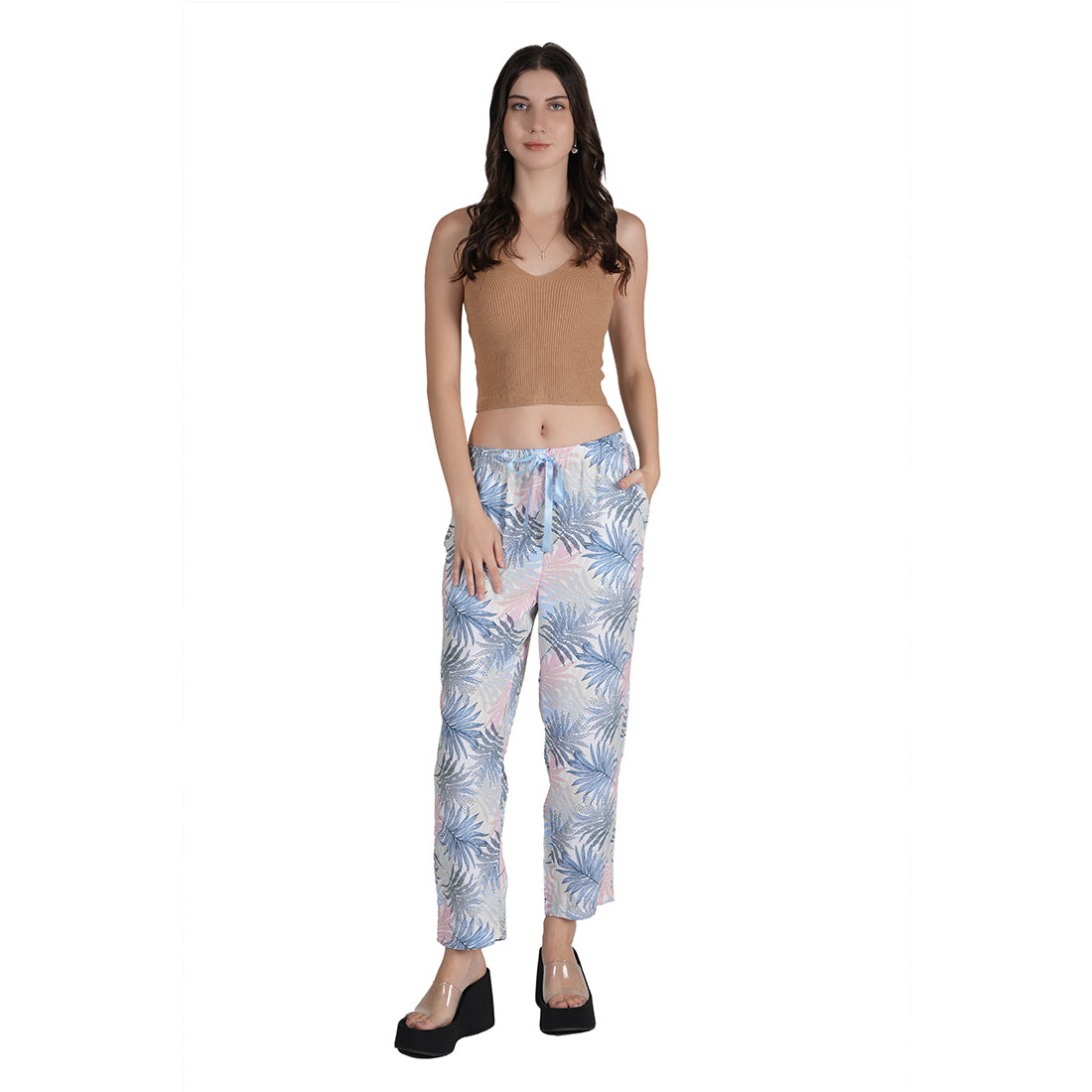 STYLE SHOES Multi Color Floral Printed Rayon Pyjama/Lounge Pant for Women and Girls