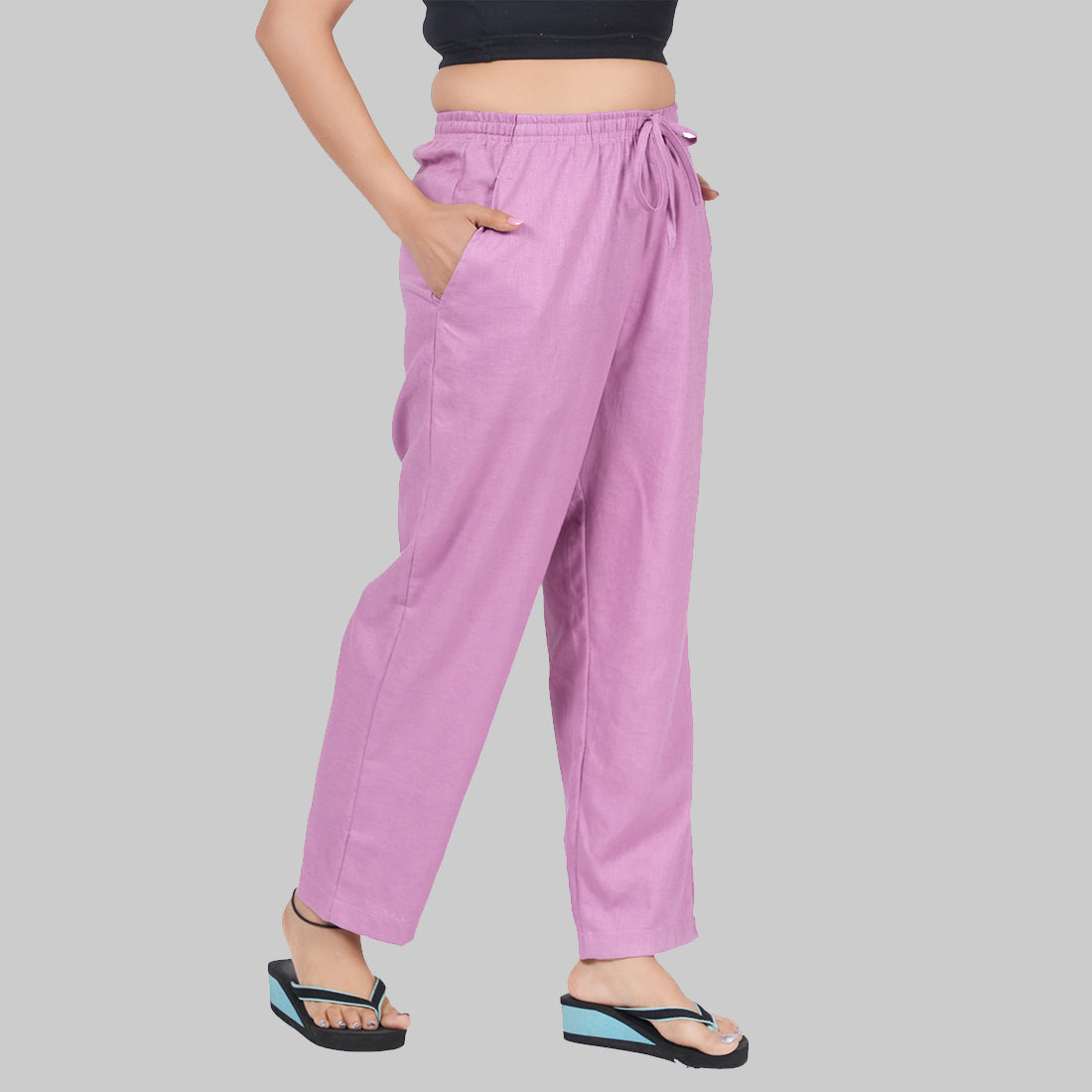 STYLE SHOES Regular Fit Linen Pyjama/Lounge Pant for Women & Girls
