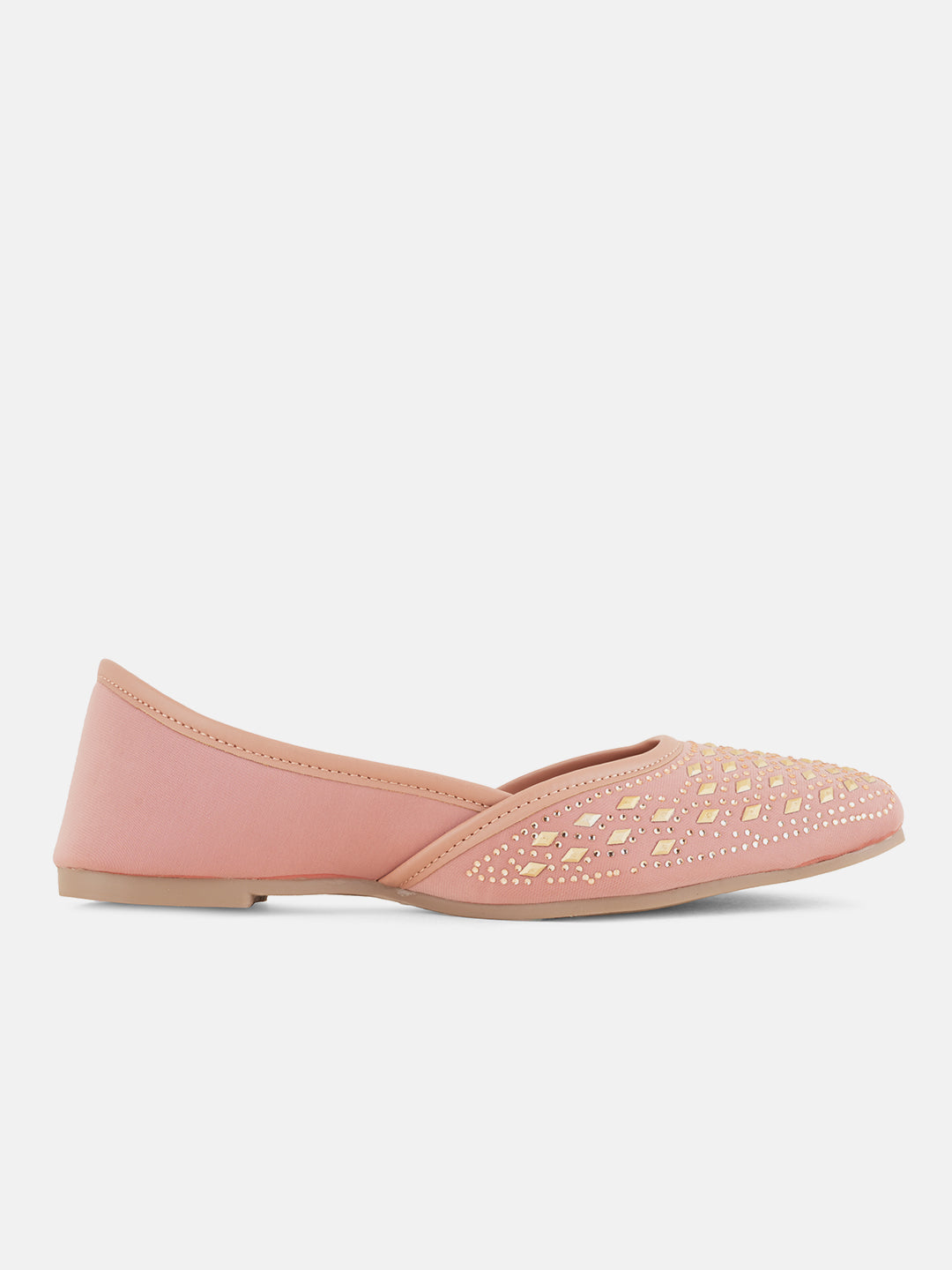 Style Shoes Designer Ethnic Embellished Square Toe Mojaris/Jutti For Women and Girls