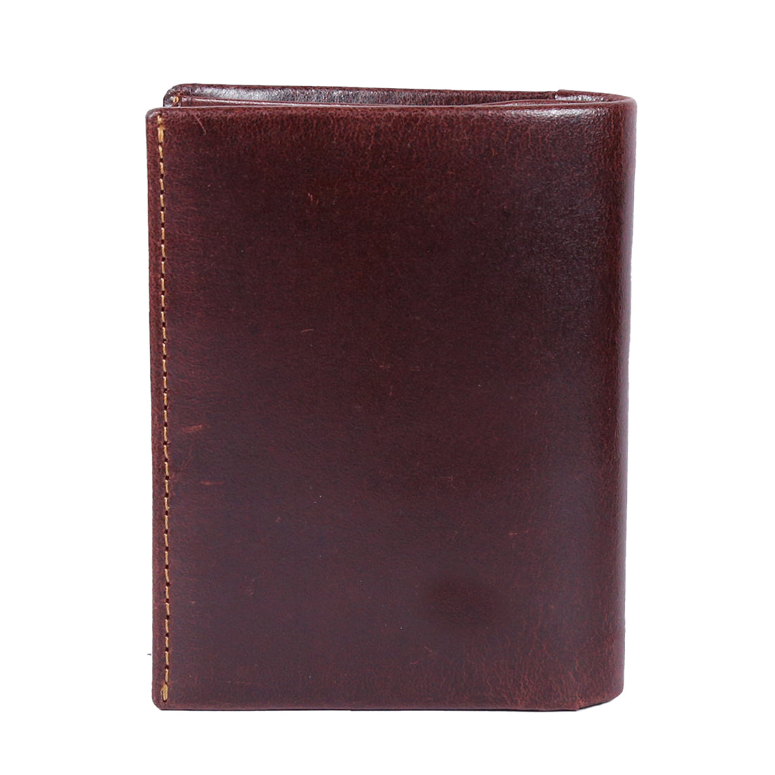 Brown Genuine Leather Bi-Fold Long Wallet For Men