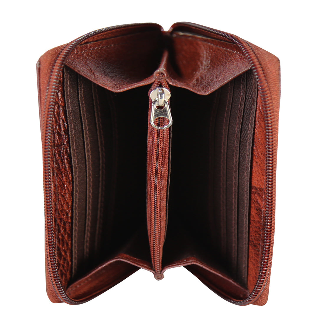 Style Shoes Genuine Leather Zipper Card Holder Wallet for Men and Women