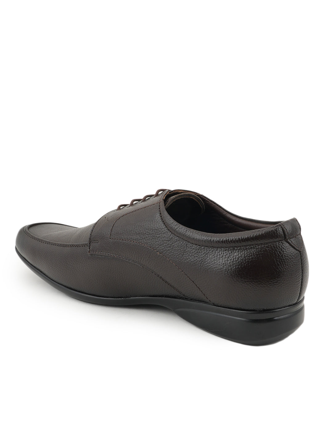 Brown Leather Formal Lace Up Derby Shoes for Men