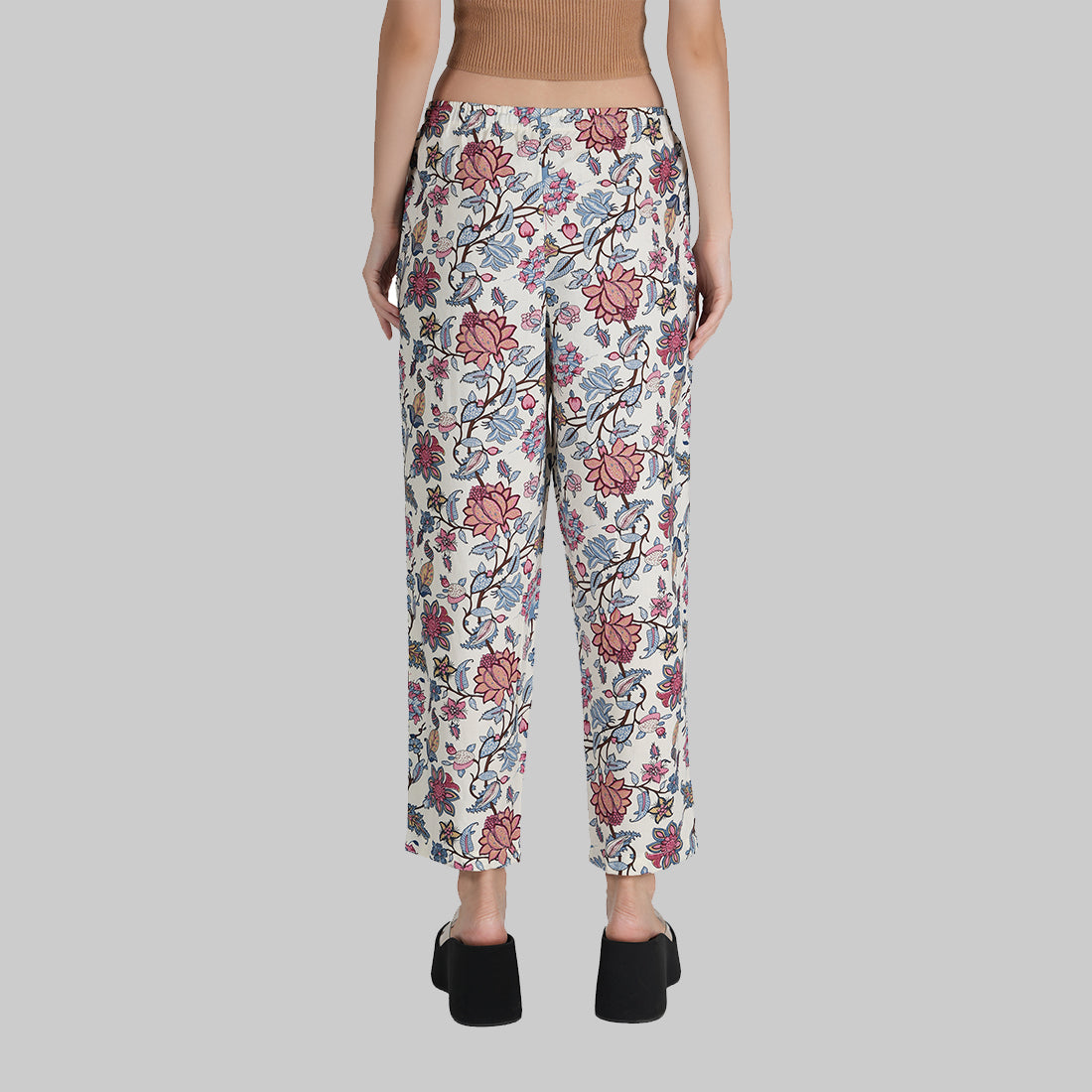 STYLE SHOES Regular Fit Rayon Floral Printed Pyjama/Lounge Pant for Women & Girls
