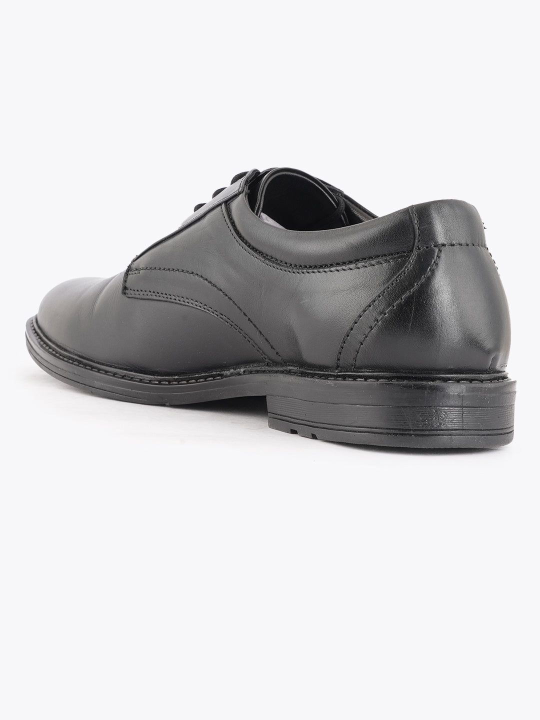 Black Men Leather Formal Derby Shoes