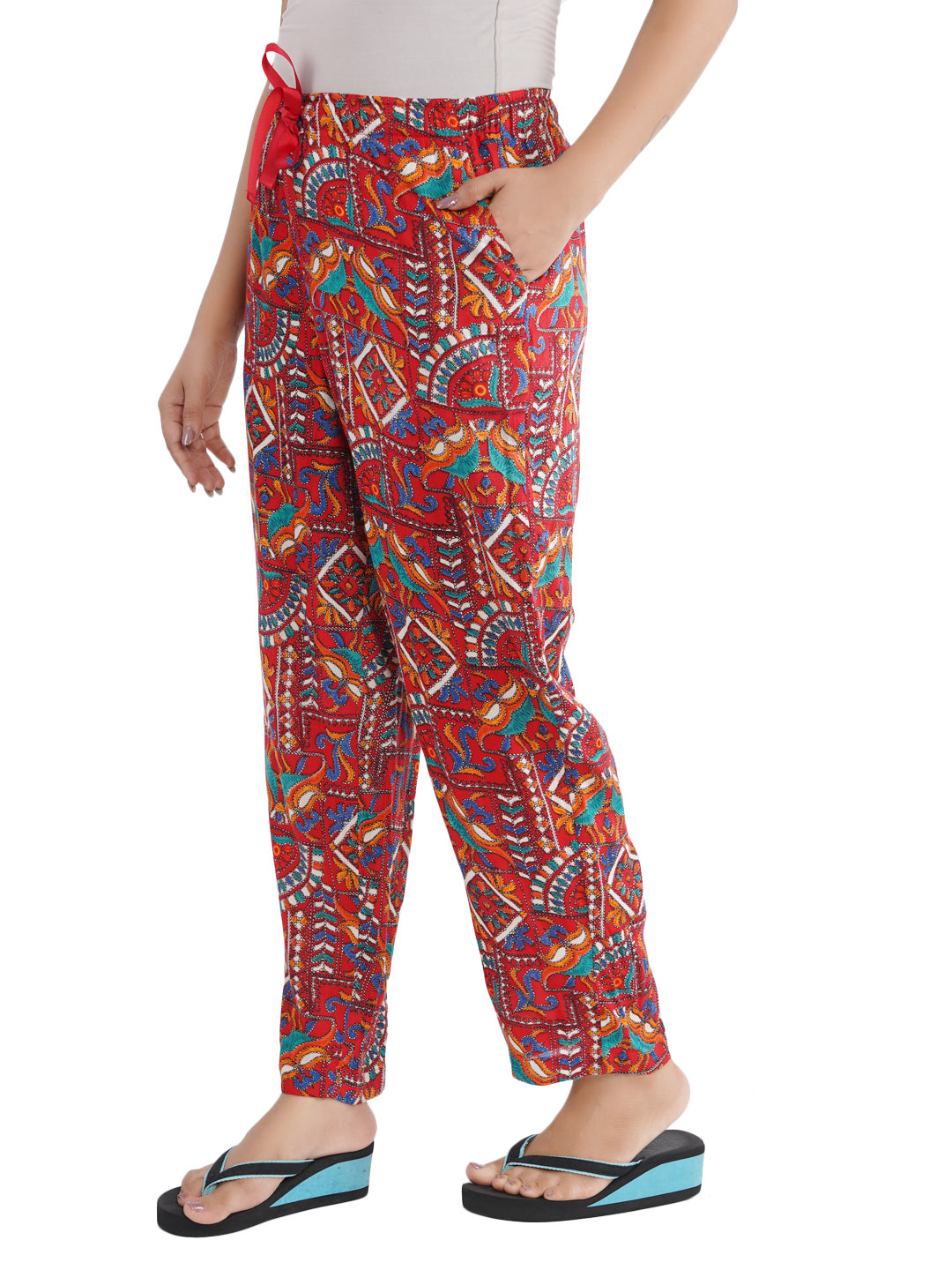 STYLE SHOES Jaipuri Printed Rayon Pyjama/Lounge Pant for Women and Girls