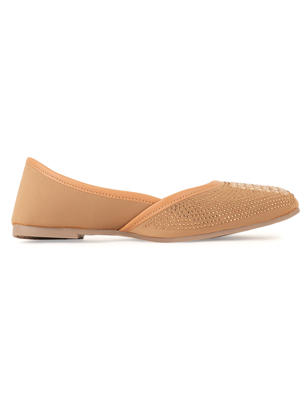 Style Shoes Designer Ethnic Embellished Square Toe Mojaris/Jutti For Women and Girls
