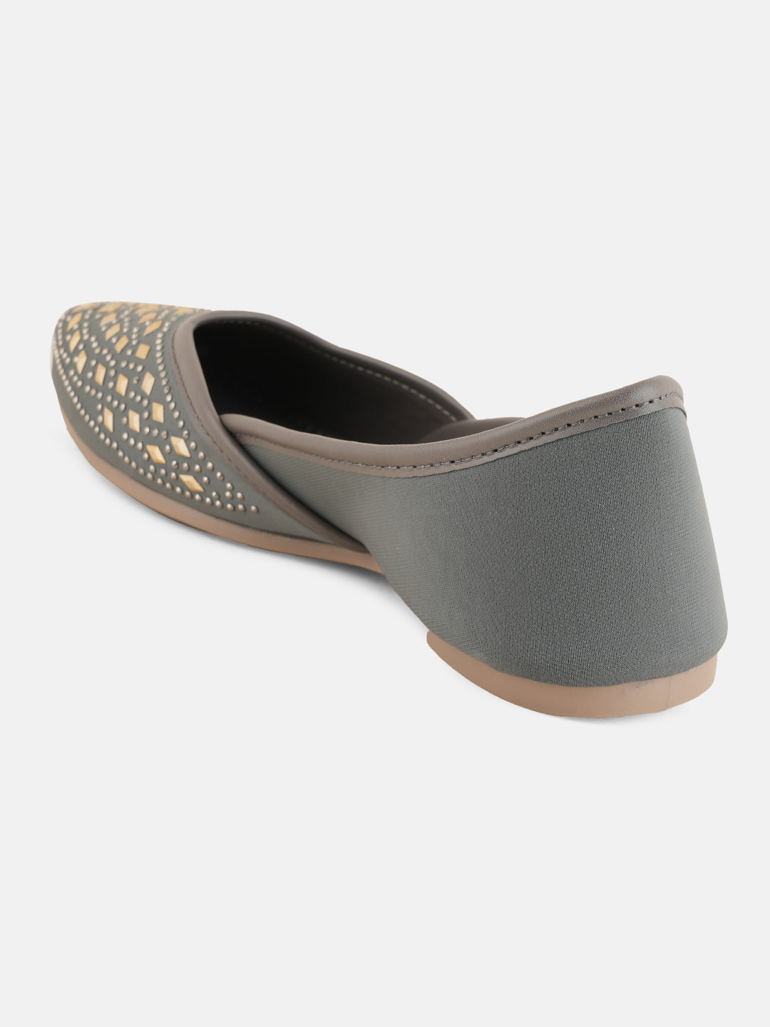 Style Shoes Designer Ethnic Embellished Square Toe Mojaris/Jutti For Women and Girls