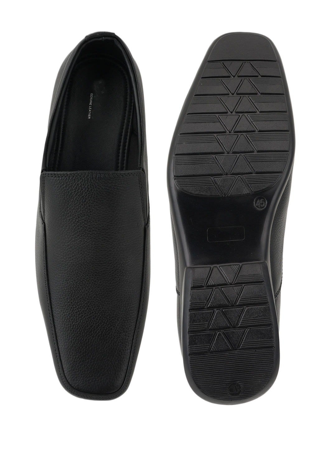 Black Men Leather Formal Moccasin Shoes