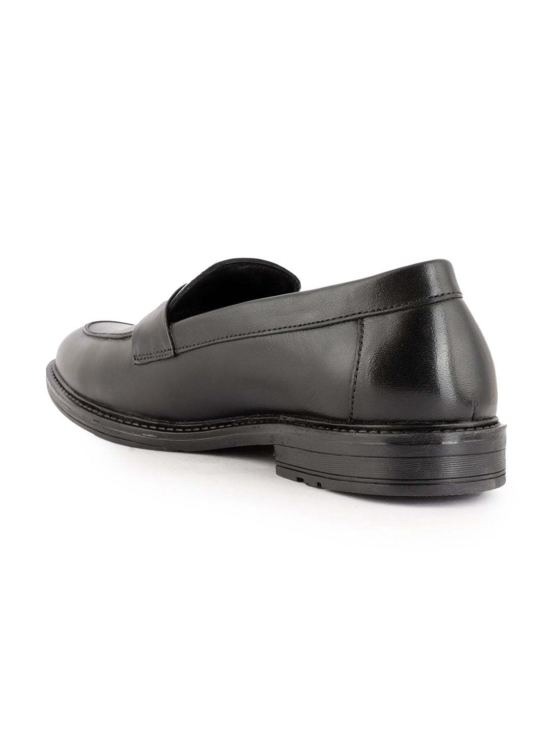 Black Men Leather Formal Moccasin Shoes