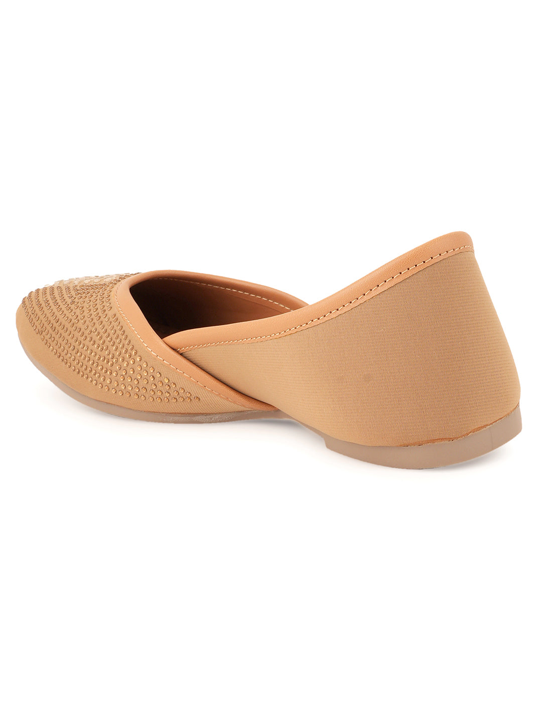 Style Shoes Designer Ethnic Embellished Square Toe Mojaris/Jutti For Women and Girls