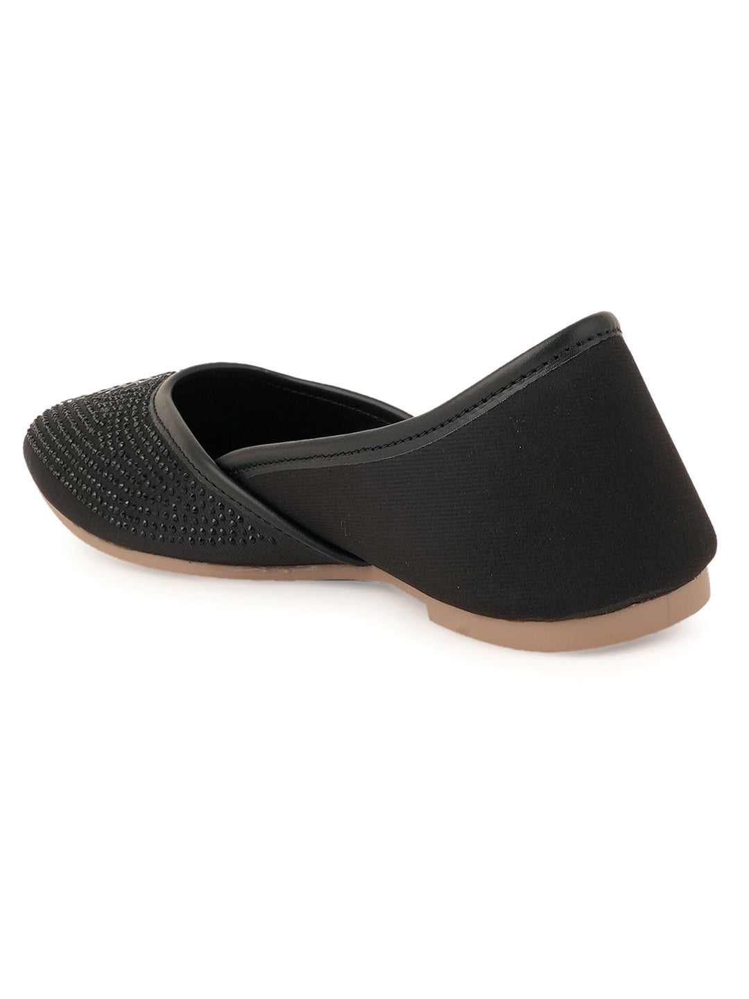 Style Shoes Designer Ethnic Embellished Square Toe Mojaris/Jutti For Women and Girls