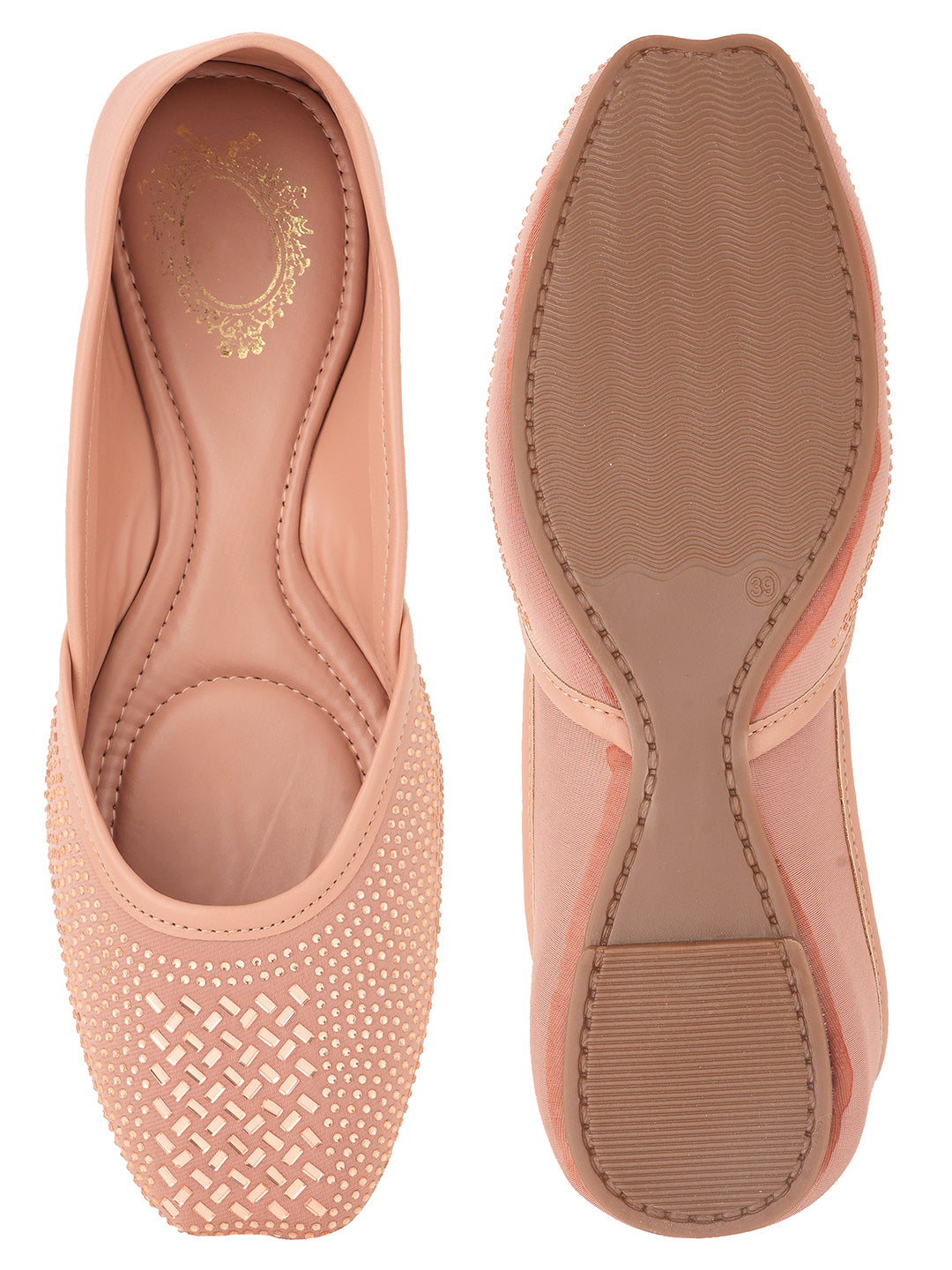 Style Shoes Designer Ethnic Embellished Square Toe Mojaris/Jutti For Women and Girls