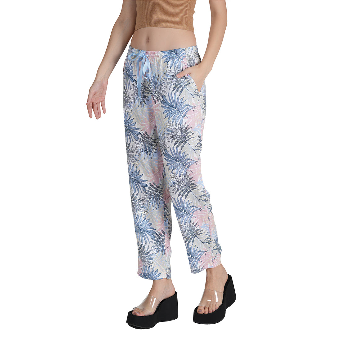 STYLE SHOES Multi Color Floral Printed Rayon Pyjama/Lounge Pant for Women and Girls