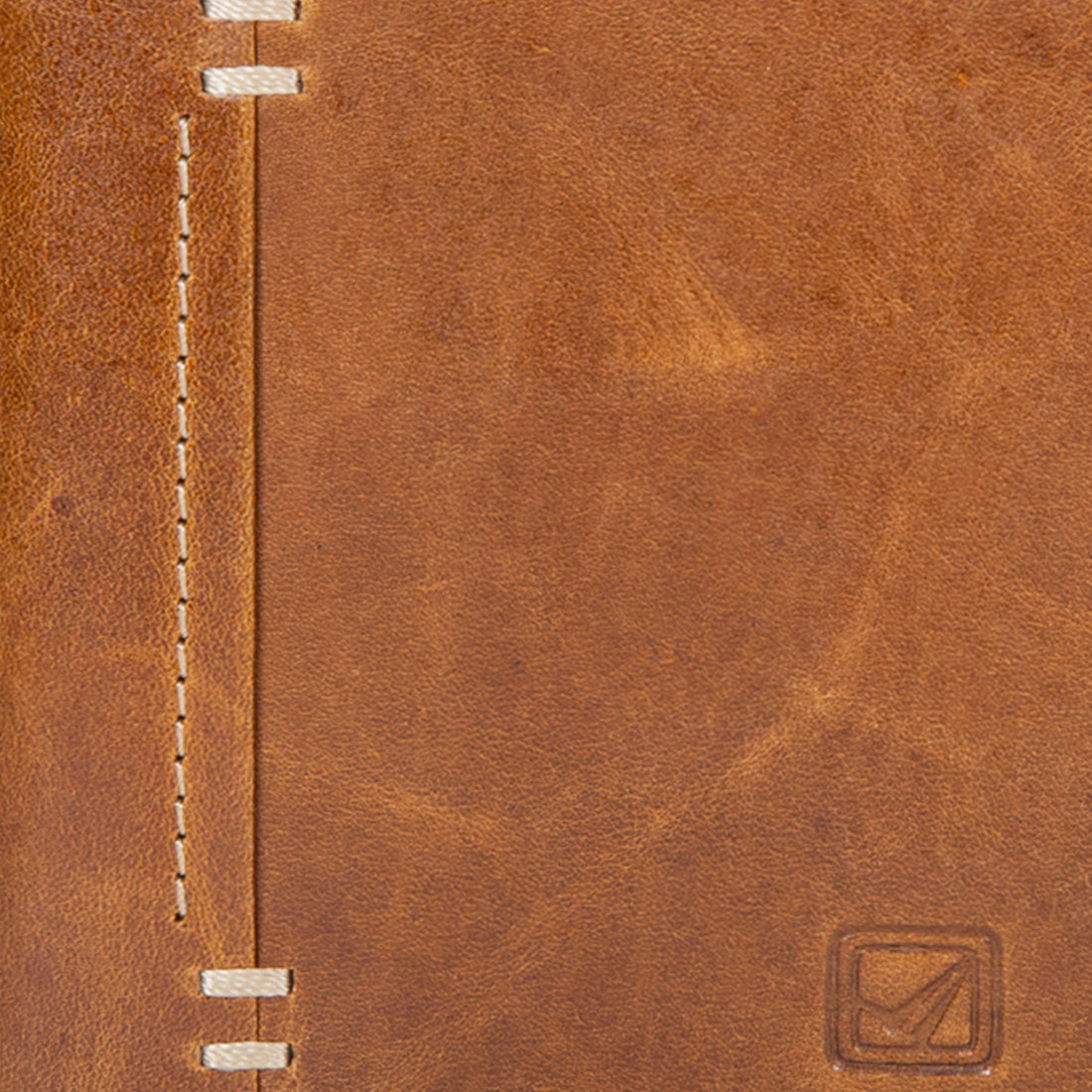Tan Genuine Leather Bi-Fold Long Wallet For Men