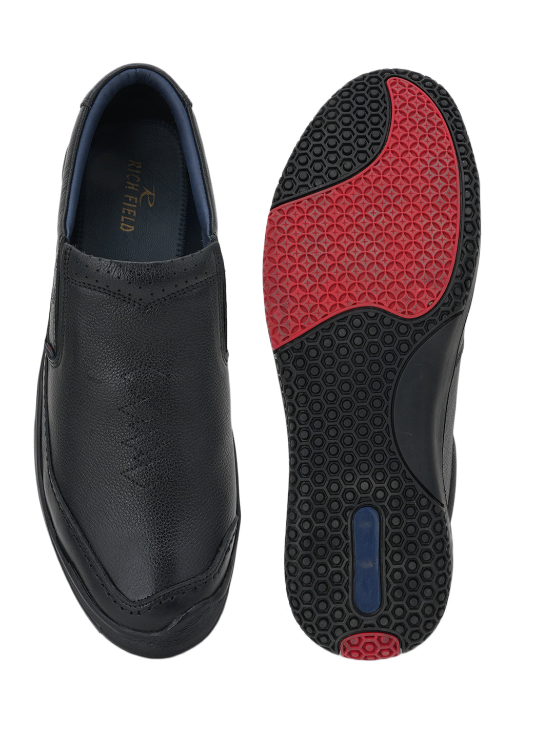 Men's Black Leather Casual Shoes