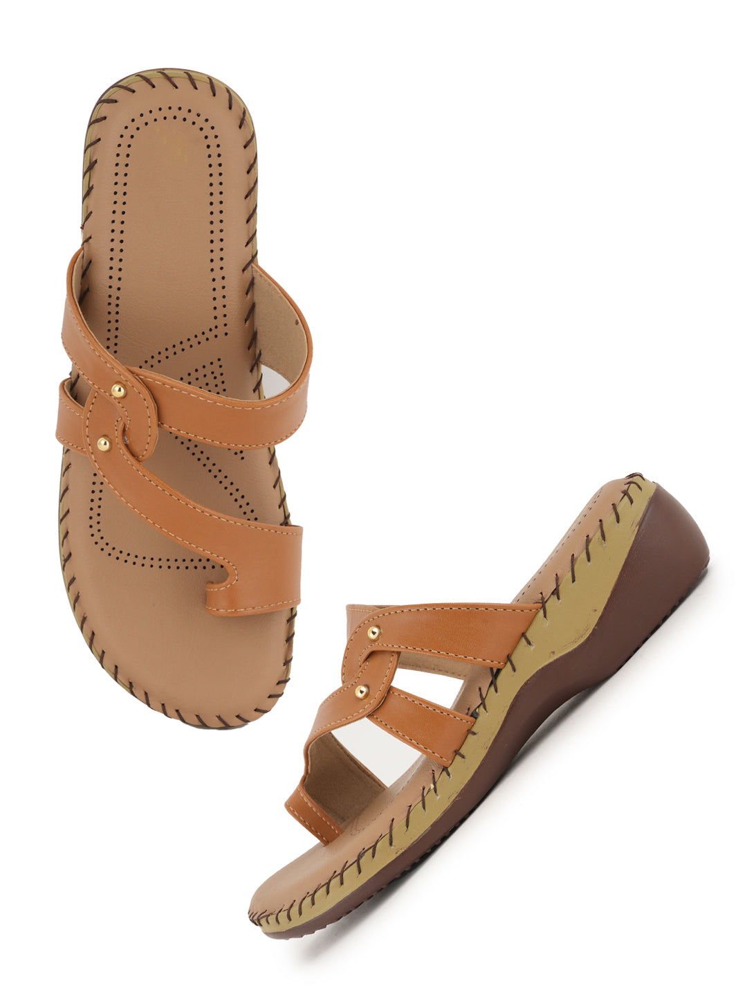 Style Shoes Dr. Sole Open-Toe Slip-On Wedges Heeled Sandal for Women & Girls