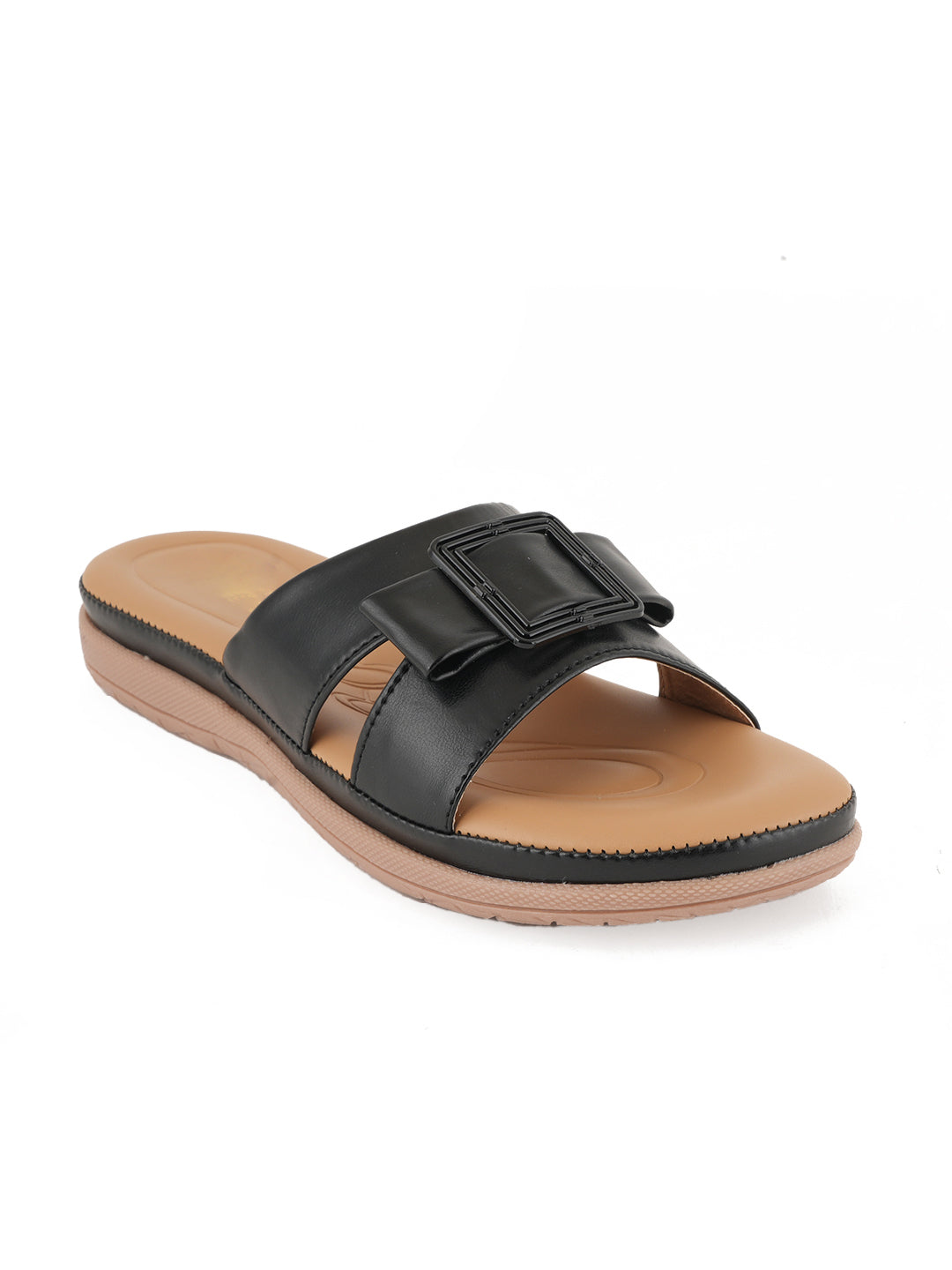Style Shoes Black DR. Sole Extra Comfort Flat Sandal For Women and Girls