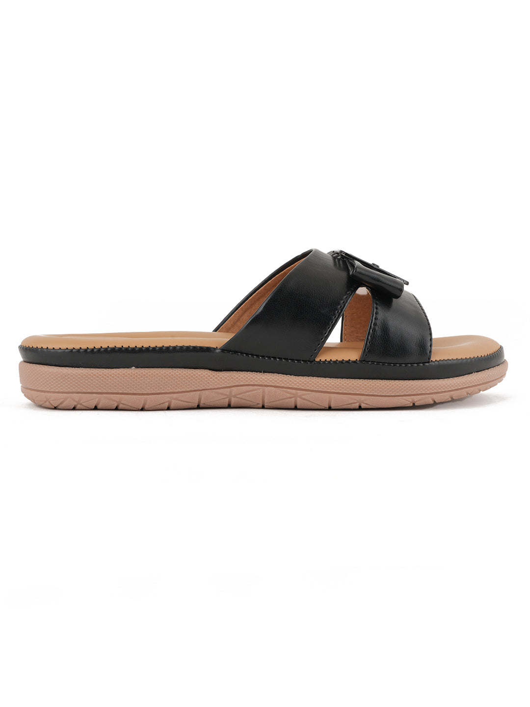 Style Shoes Black DR. Sole Extra Comfort Flat Sandal For Women and Girls
