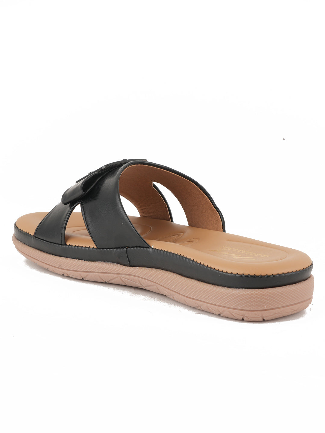 Style Shoes Black DR. Sole Extra Comfort Flat Sandal For Women and Girls