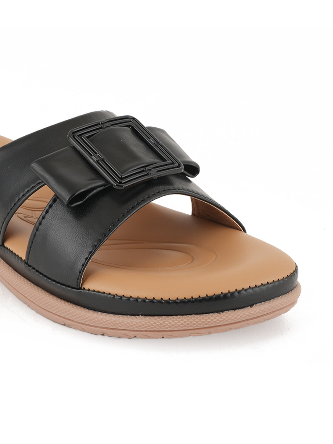 Style Shoes Black DR. Sole Extra Comfort Flat Sandal For Women and Girls