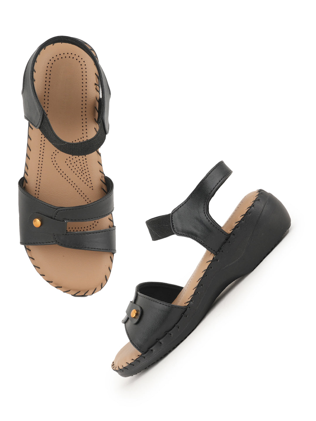 Style Shoes Dr. Sole Open-Toe Slip-On Wedges Heeled Sandal for Women & Girls