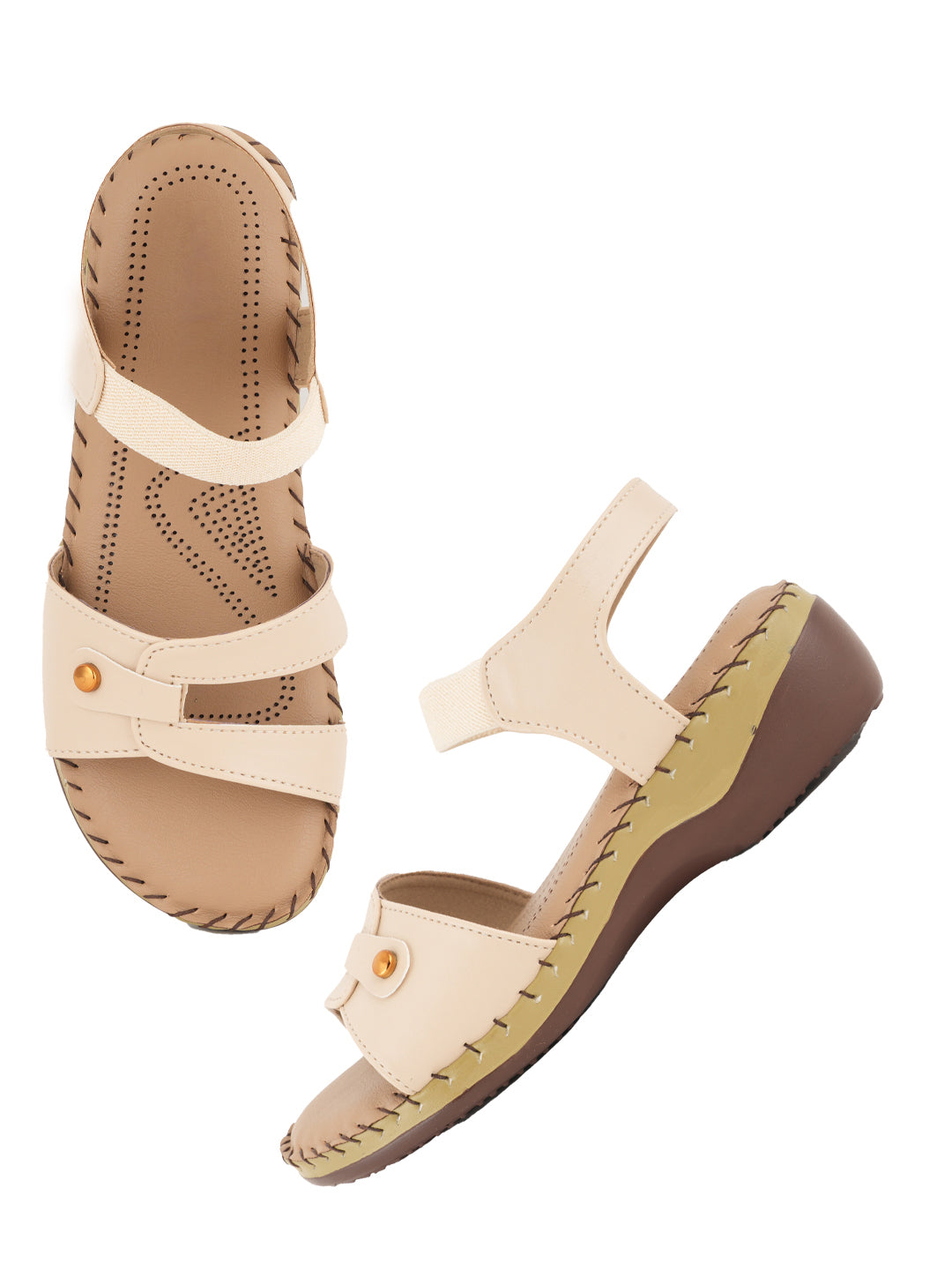 Style Shoes Dr. Sole Open-Toe Slip-On Wedges Heeled Sandal for Women & Girls