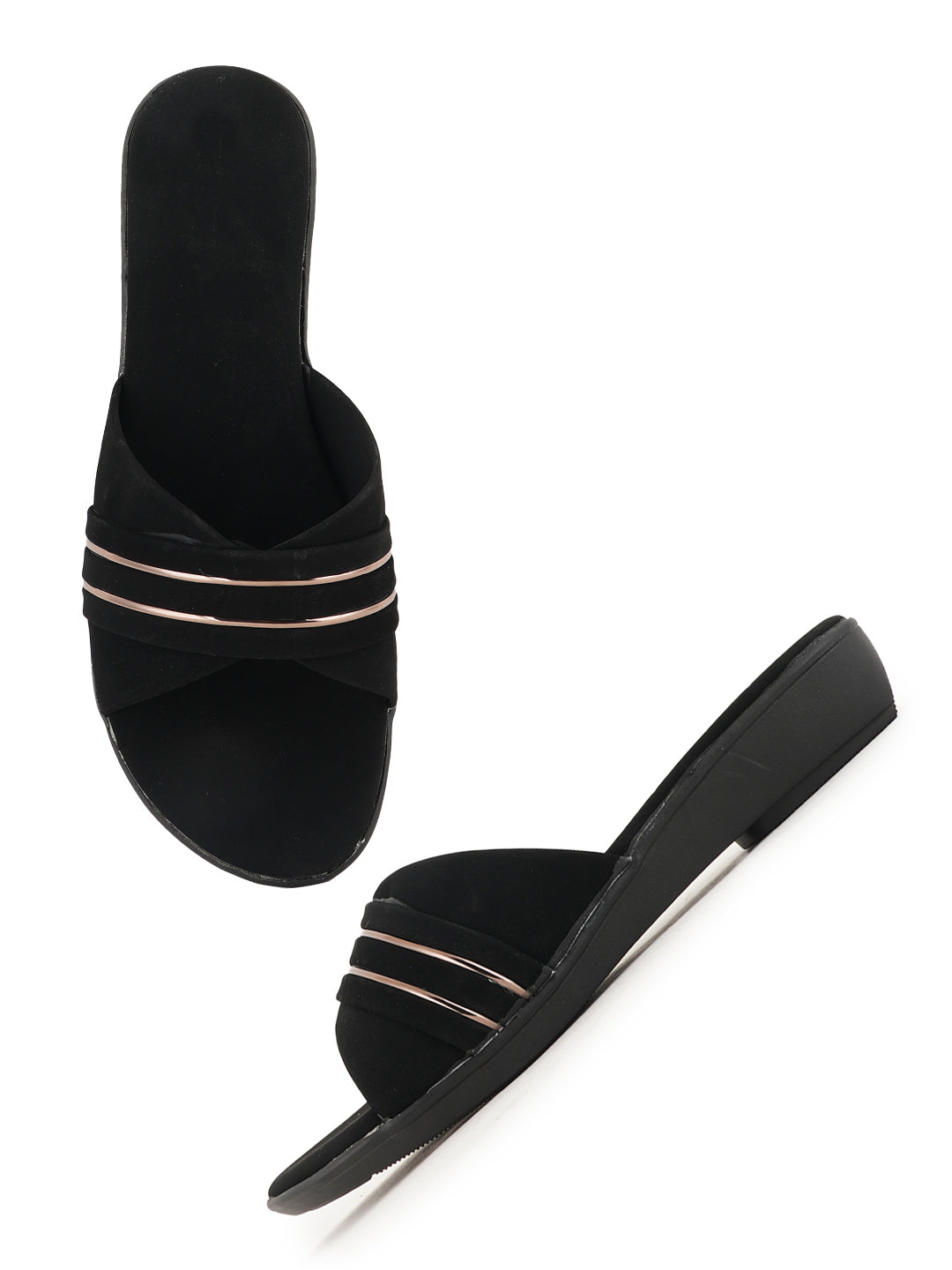 Style Shoes Suede Wedges Heeled Sandal for Women and Girls