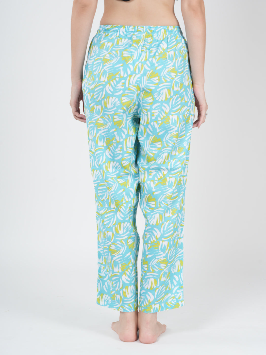 STYLE SHOES Green Regular Fit Floral Printed Cotton Pyjama/Lounge Pant for Women & Girls