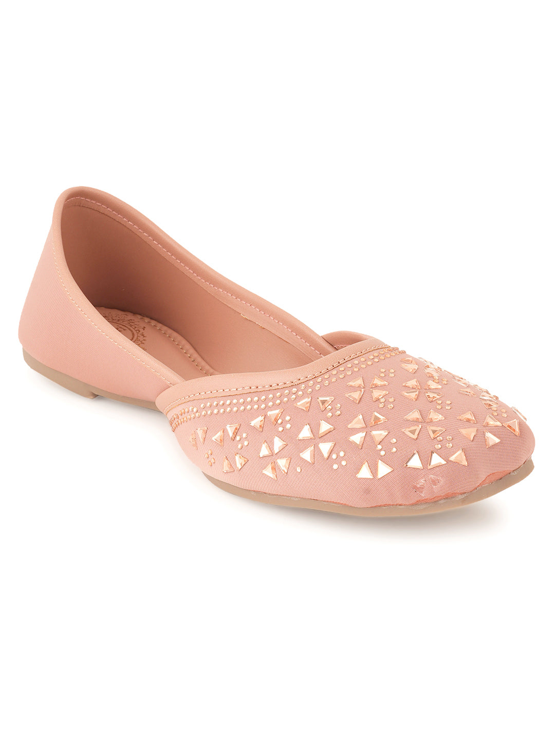 Style Shoes Designer Ethnic Embellished Square Toe Mojaris/Jutti For Women and Girls