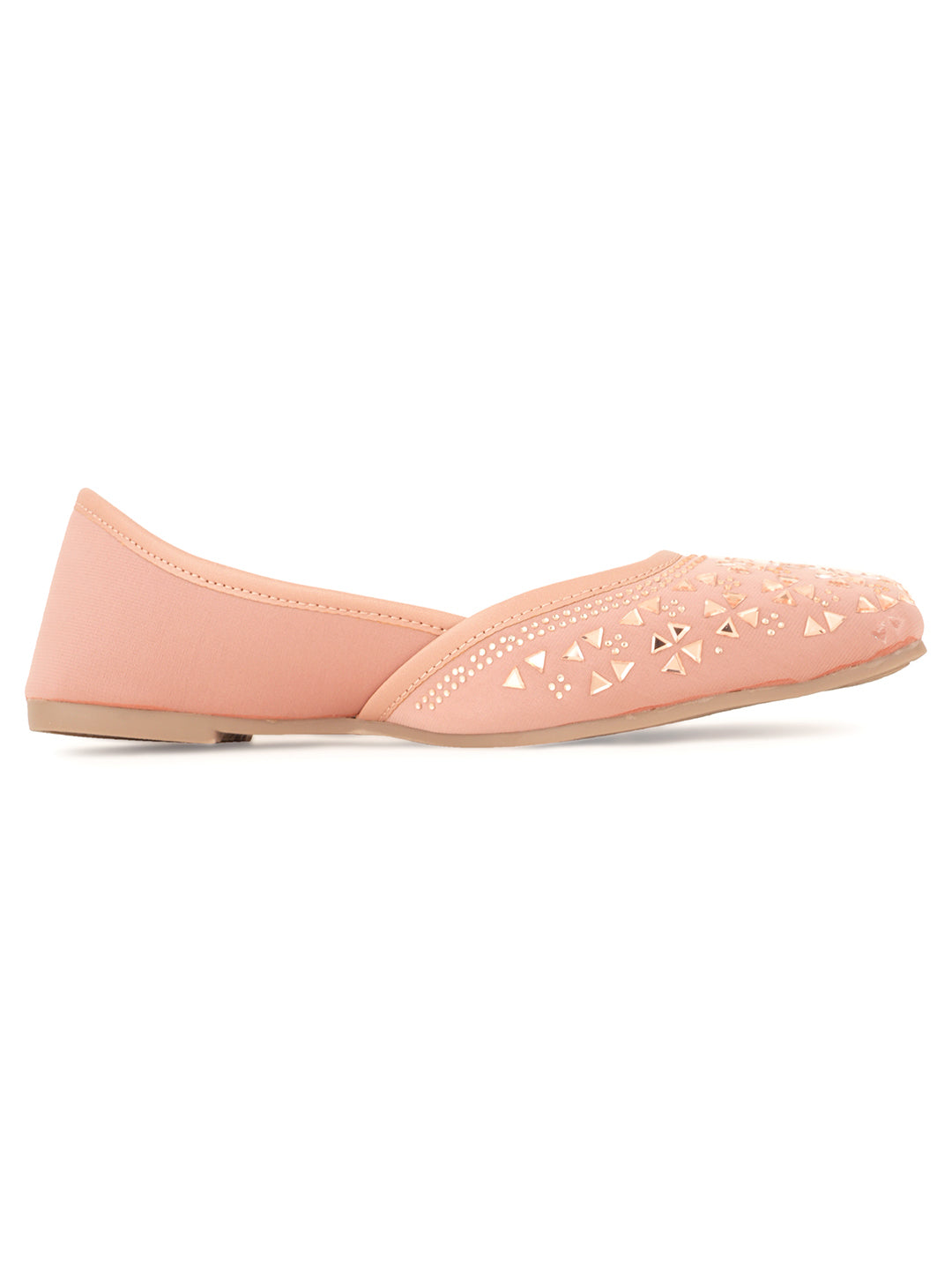 Style Shoes Designer Ethnic Embellished Square Toe Mojaris/Jutti For Women and Girls