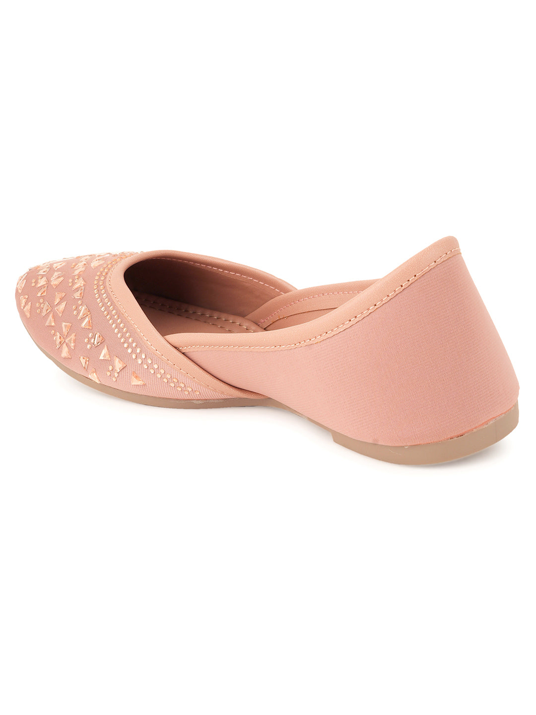 Style Shoes Designer Ethnic Embellished Square Toe Mojaris/Jutti For Women and Girls