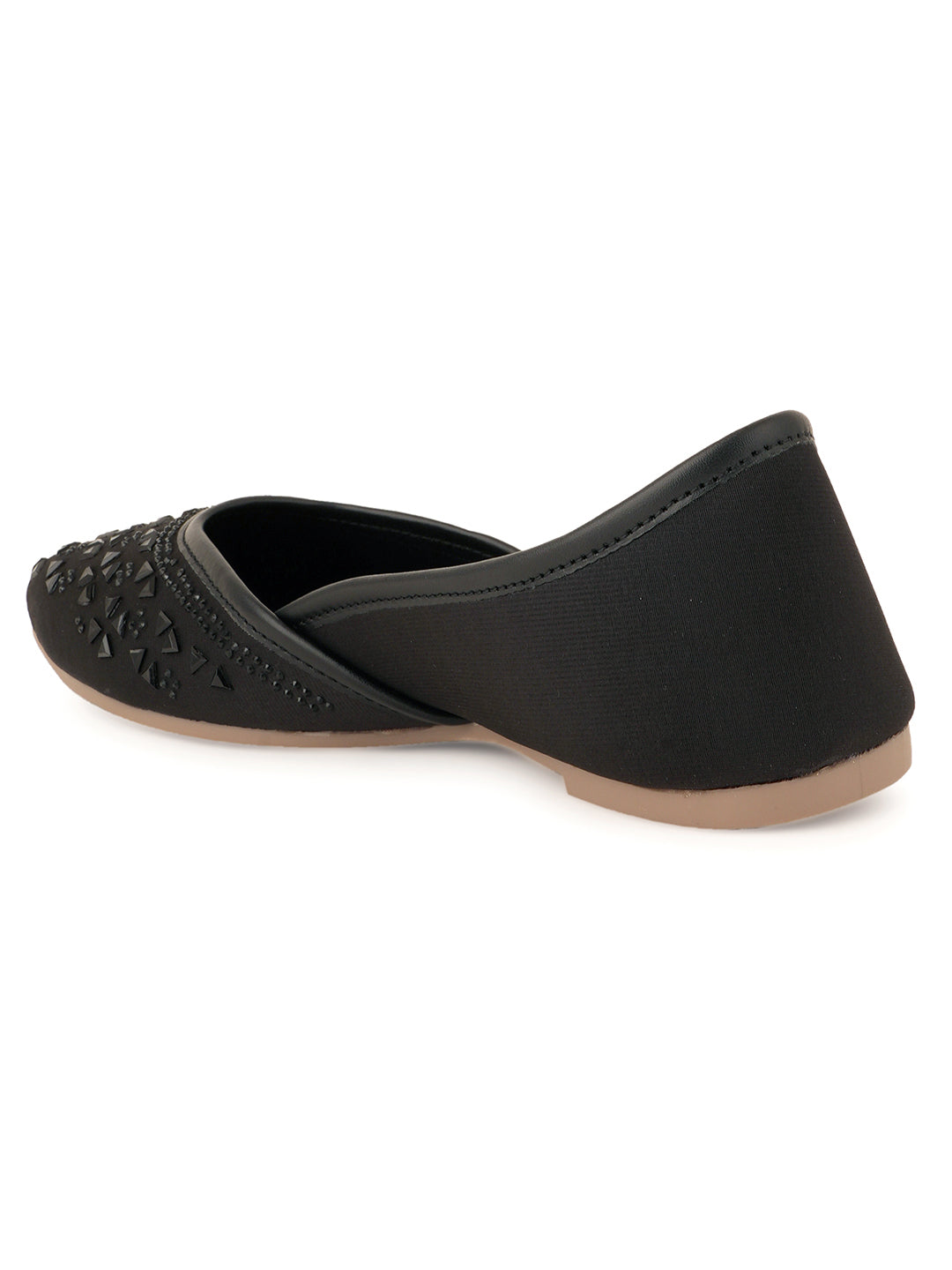 Style Shoes Designer Ethnic Embellished Square Toe Mojaris/Jutti For Women and Girls