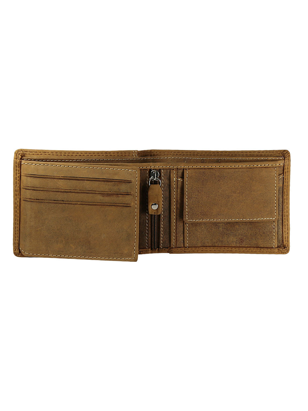 Style Shoes Tan Genuine Leather Bi-Fold Wallet for Men