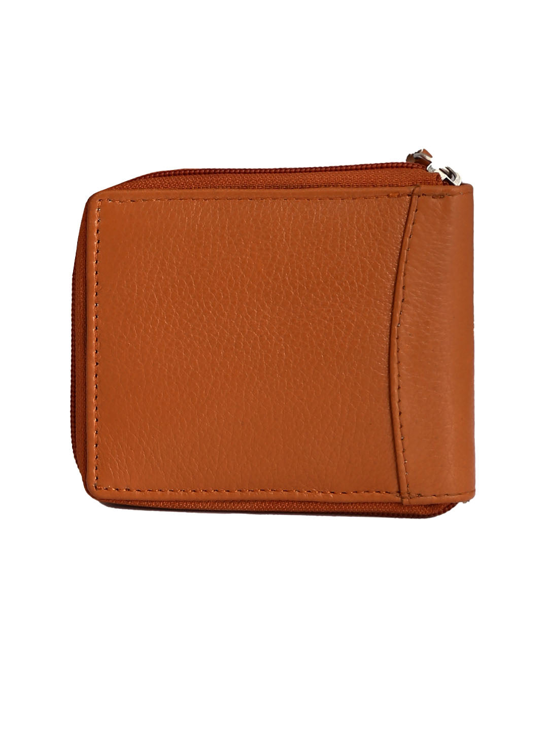Style Shoes Tan Genuine Leather Zipper Wallet for Men
