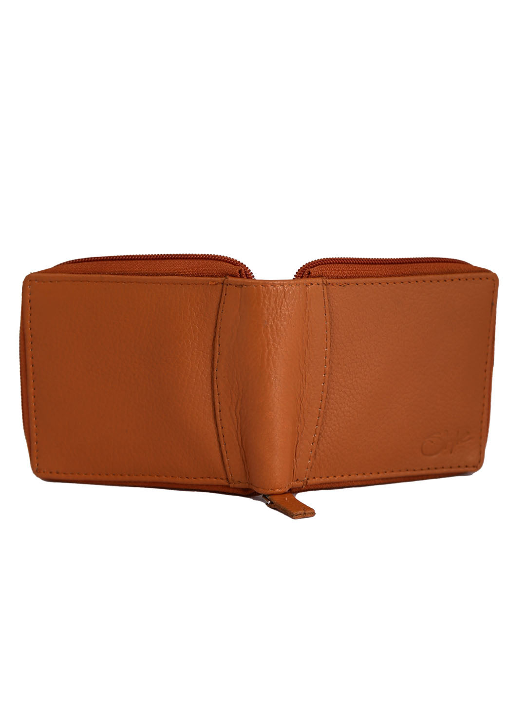Style Shoes Tan Genuine Leather Zipper Wallet for Men