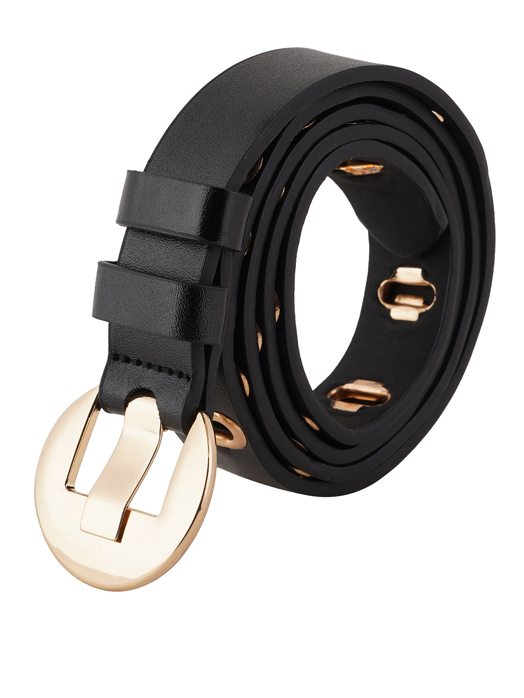 Style Shoes Black PU Belt for Women and Girls