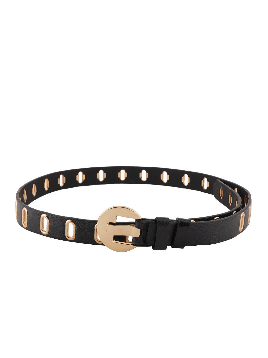 Style Shoes Black PU Belt for Women and Girls