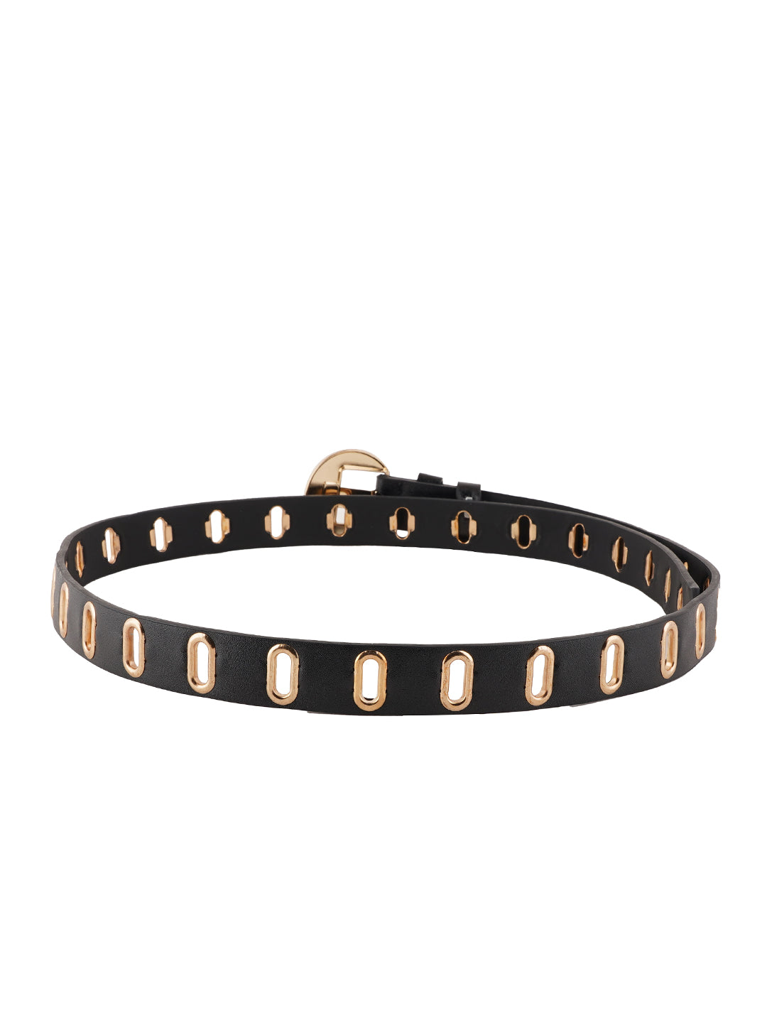 Style Shoes Black PU Belt for Women and Girls