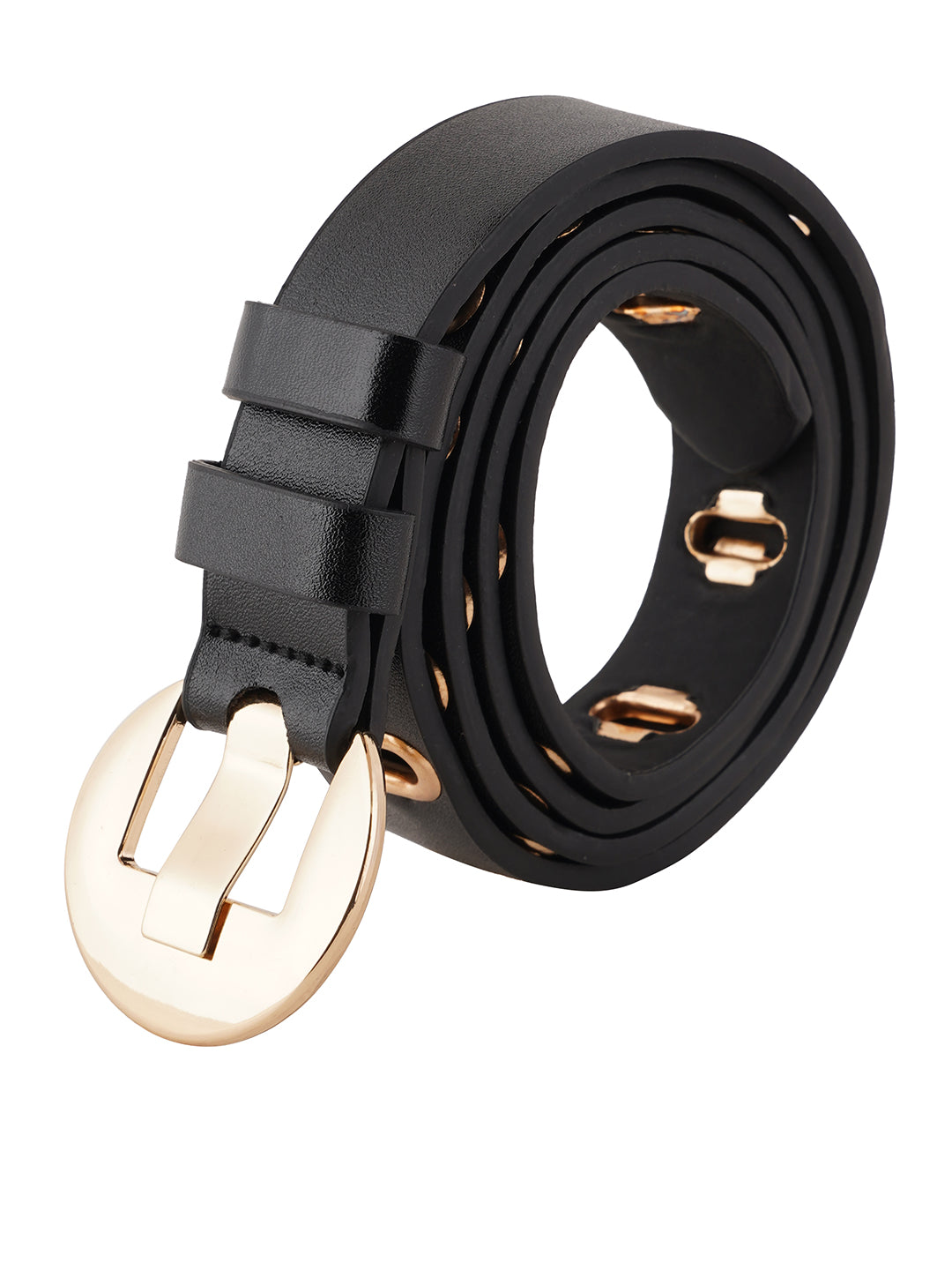 Style Shoes Black PU Belt for Women and Girls