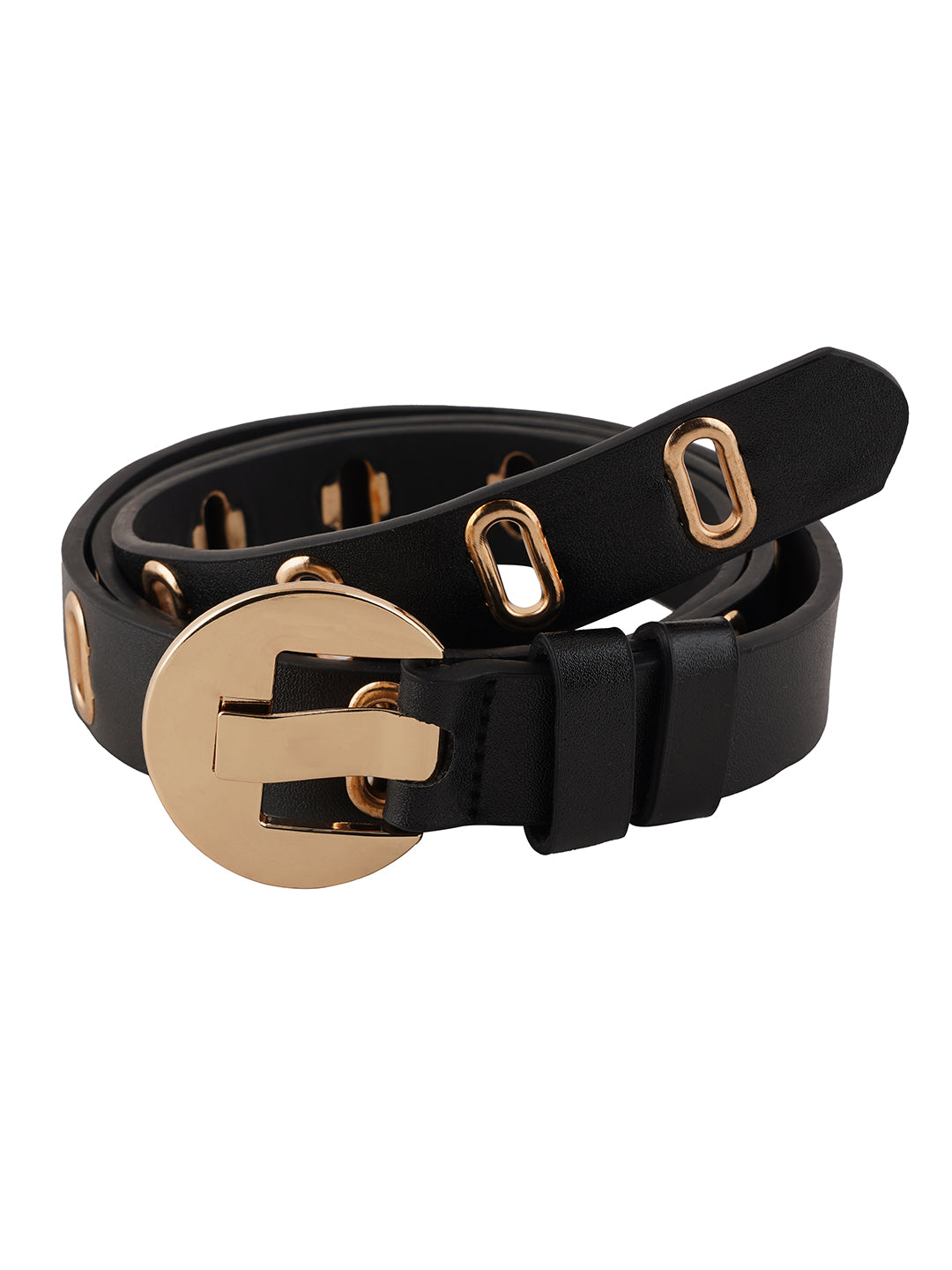 Style Shoes Black PU Belt for Women and Girls