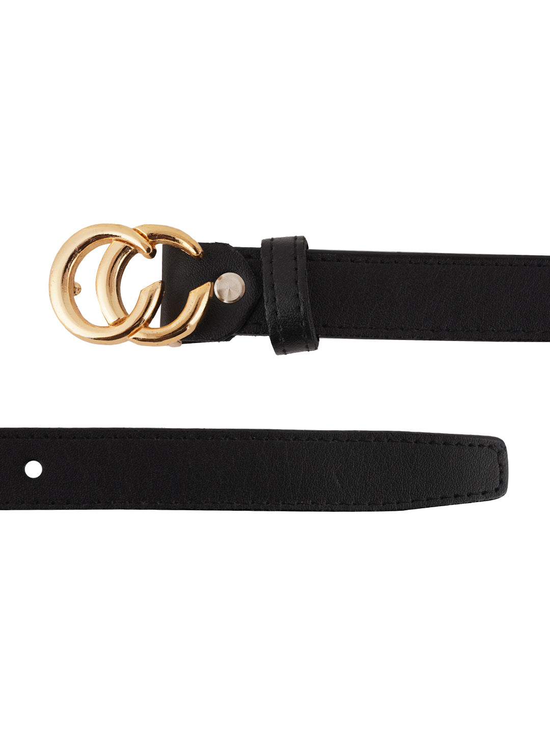 Style Shoes Black PU Belt for Women and Girls