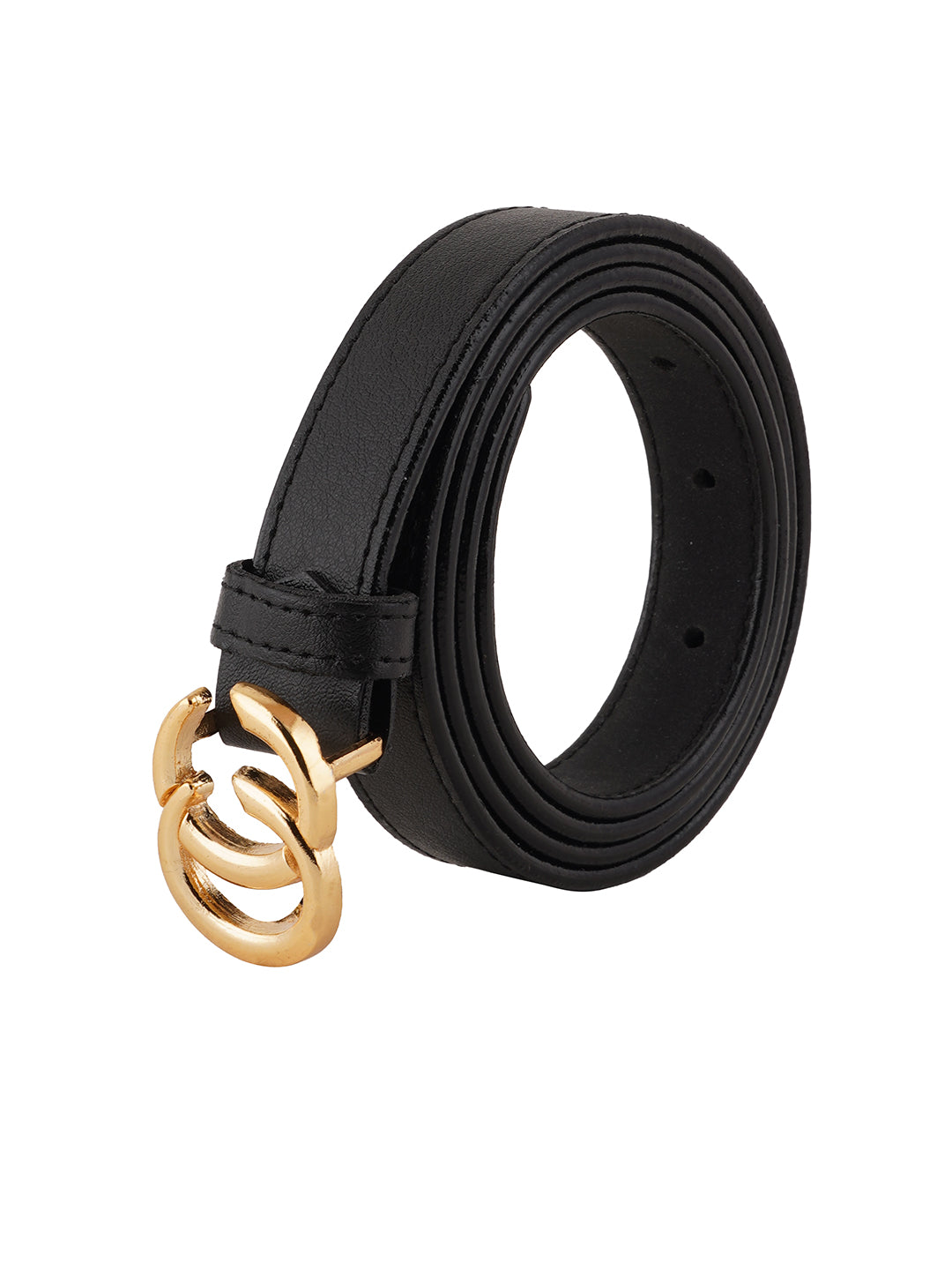Style Shoes Black PU Belt for Women and Girls