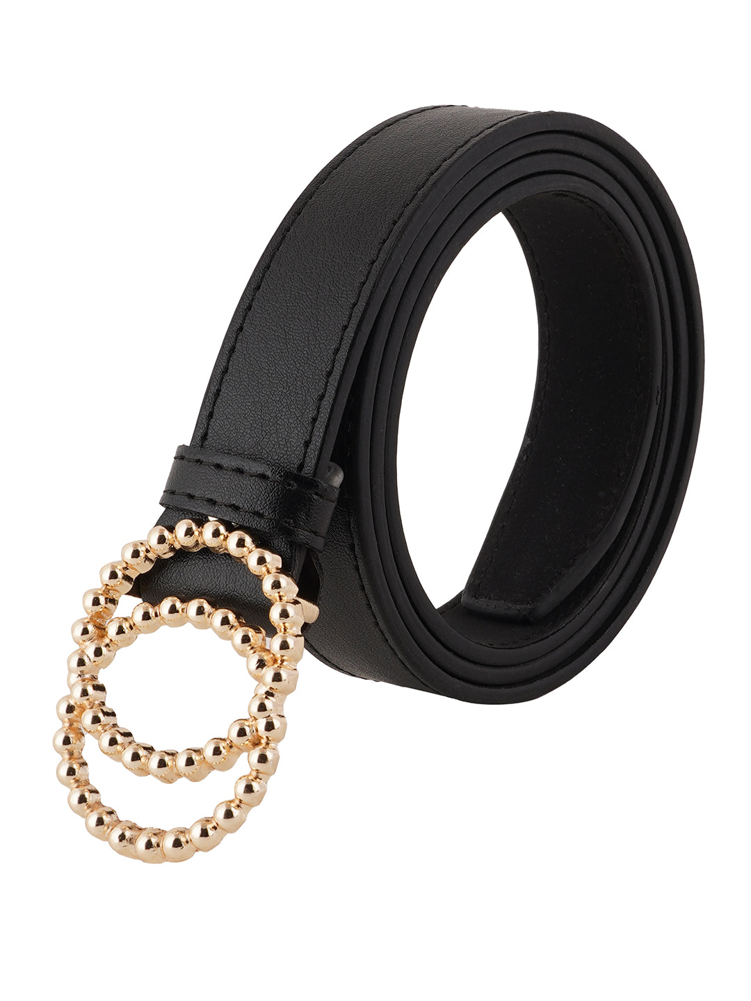 Style Shoes Black PU Belt for Women and Girls