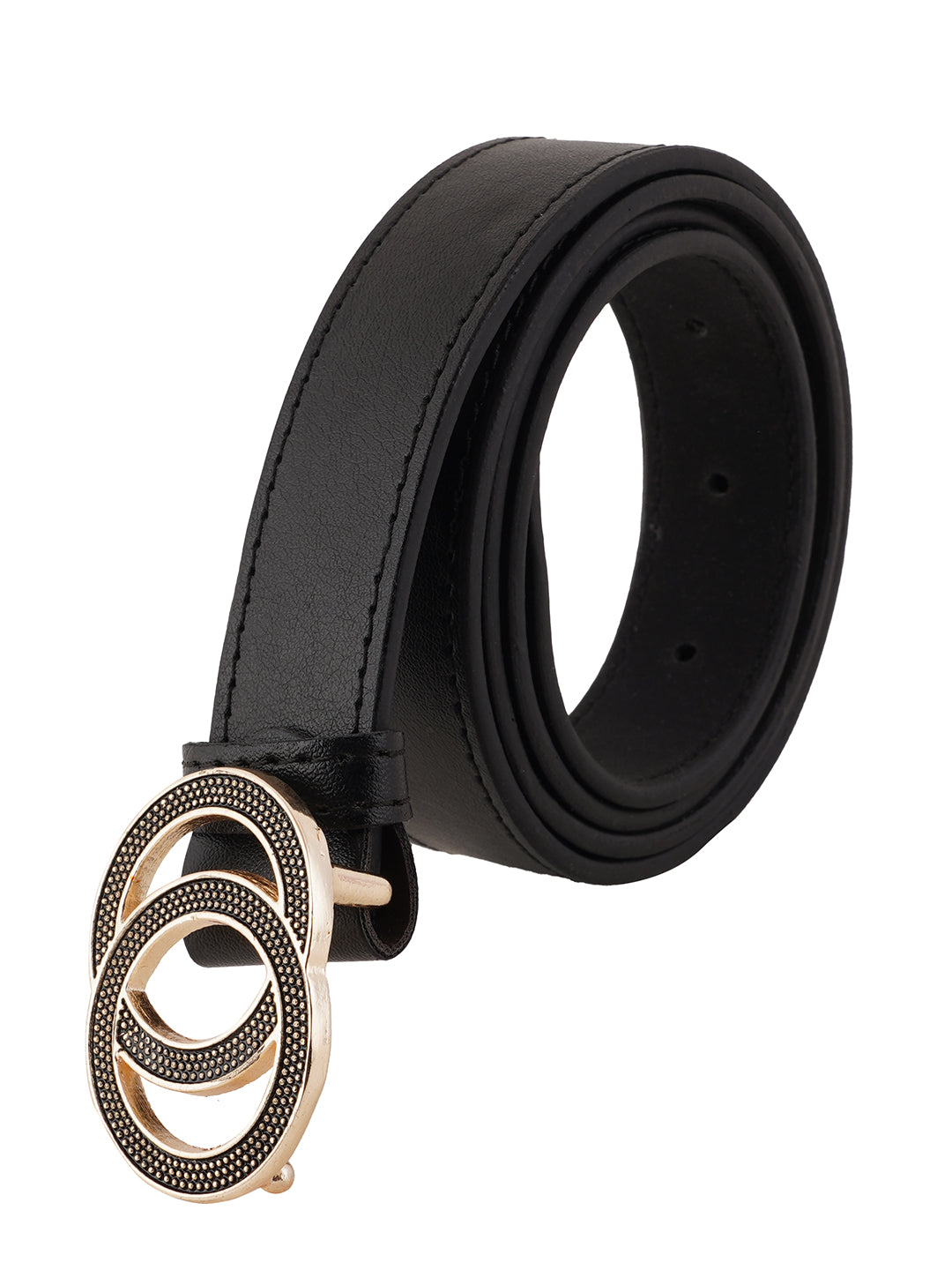Style Shoes Black PU Belt for Women and Girls
