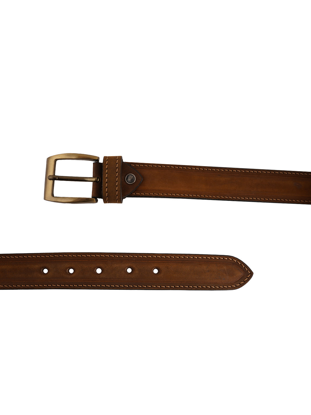 Style Shoes Brown Suede Genuine Leather Classic Belt with Square Buckle for Men and Boys