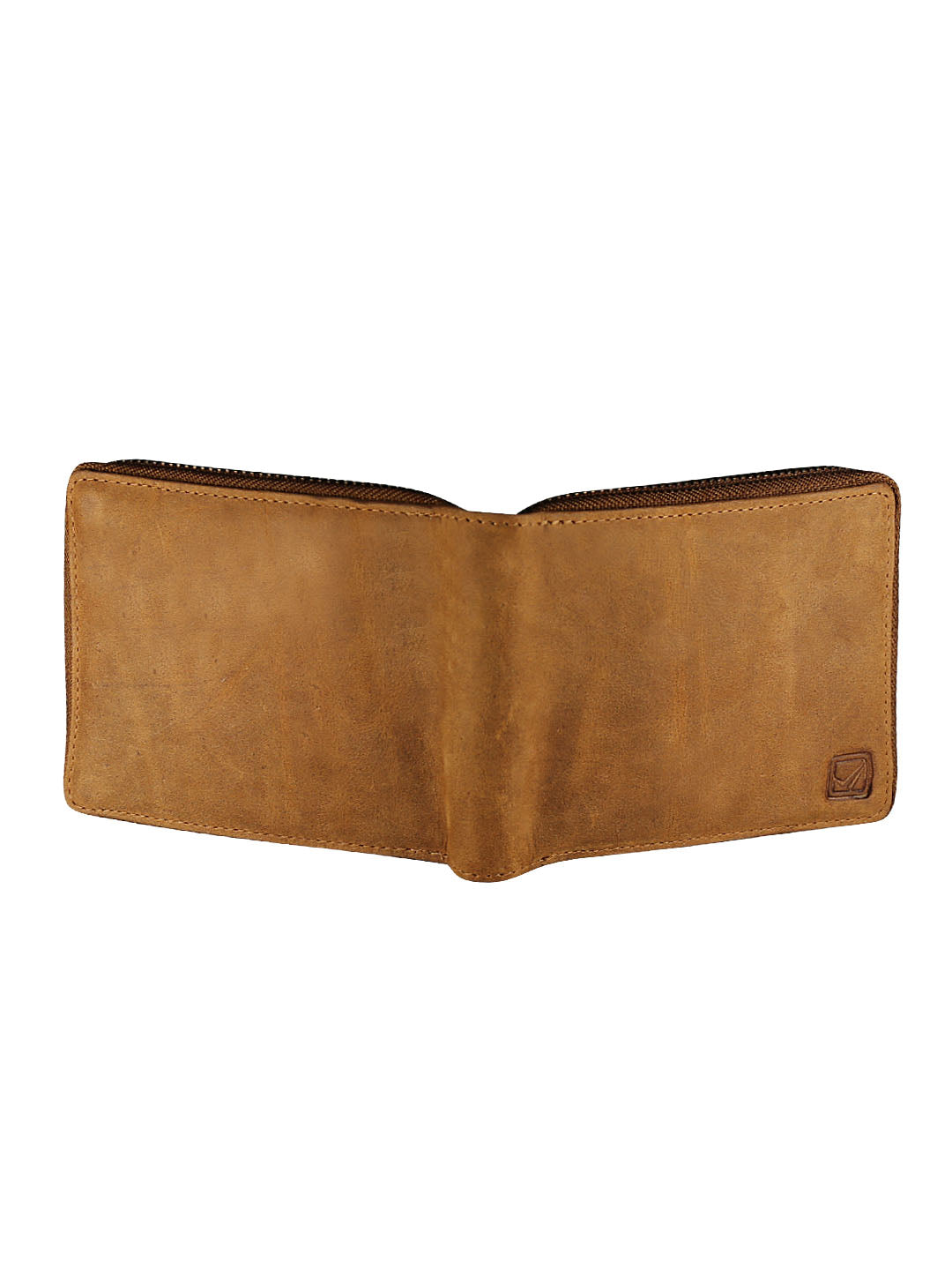 Style Shoes Tan Genuine Leather Zipper Wallet for Men