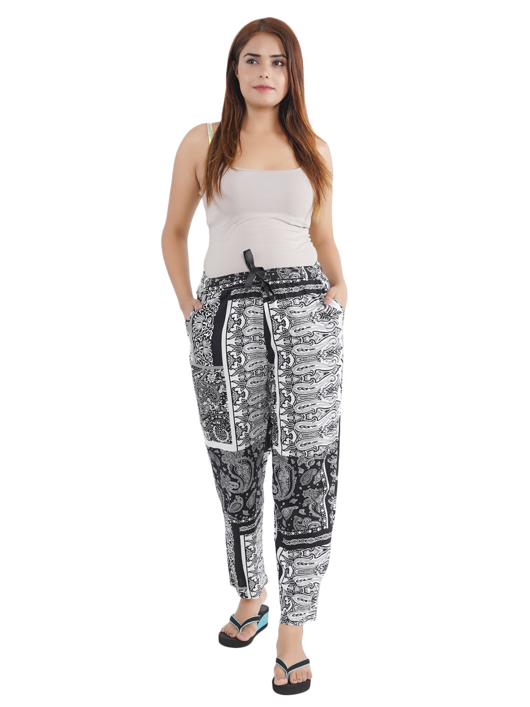 STYLE SHOES Abstract Printed Rayon Pyjama/Lounge Pant for Women and Girls