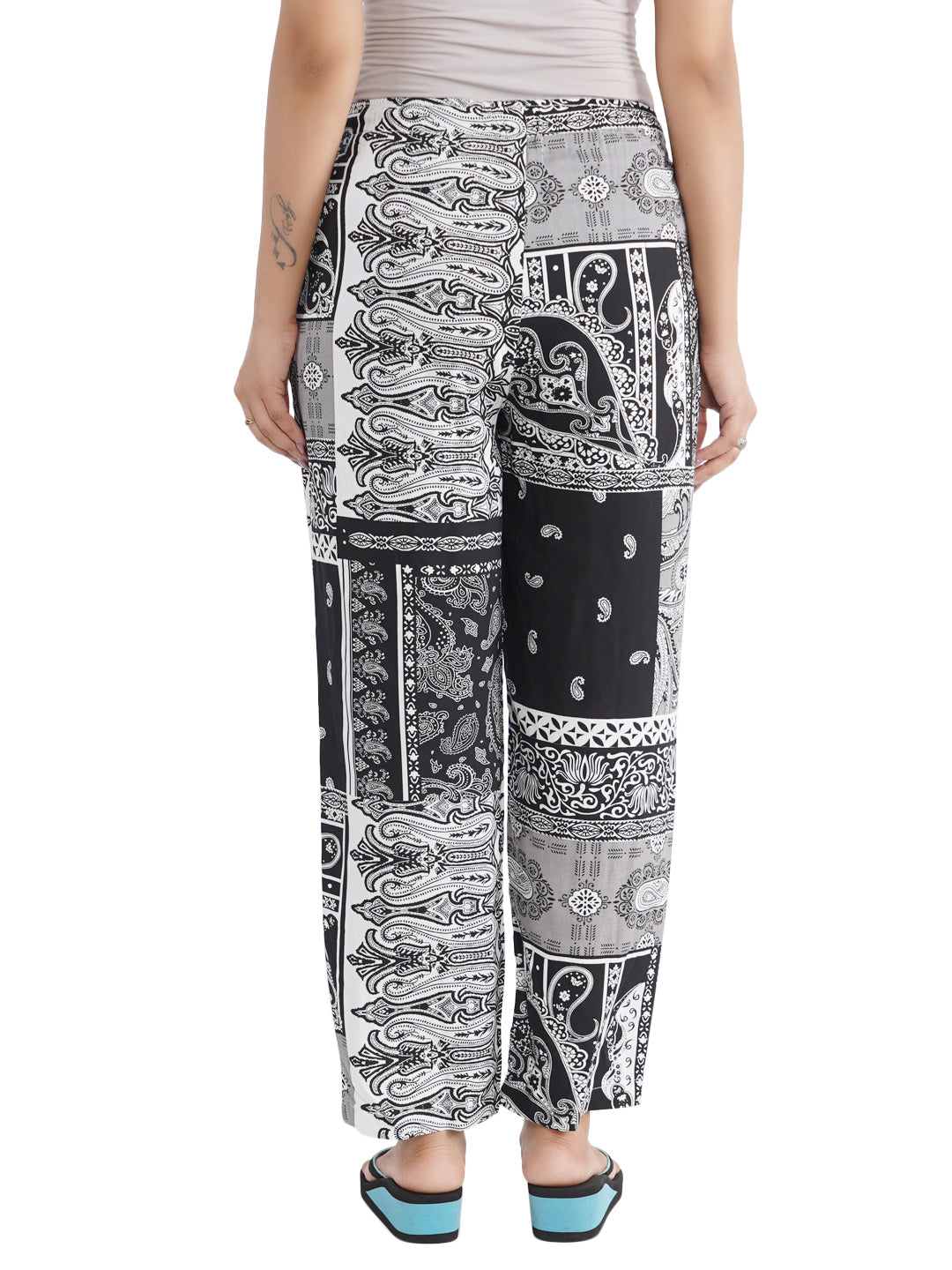 STYLE SHOES Abstract Printed Rayon Pyjama/Lounge Pant for Women and Girls